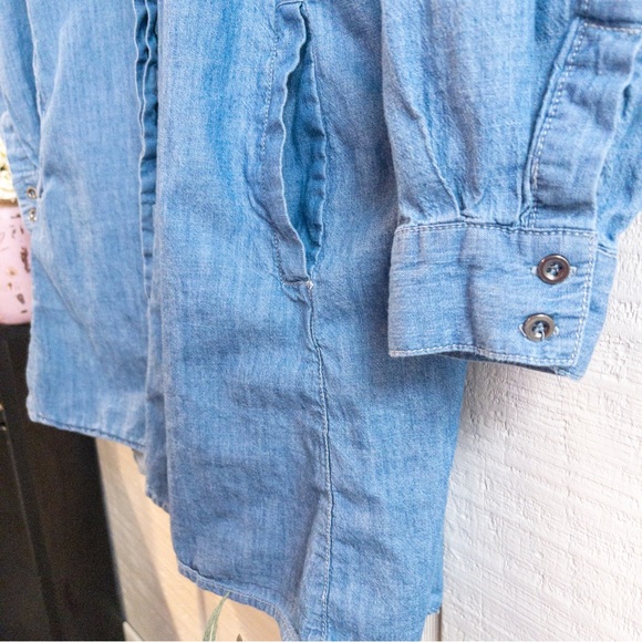 Avenue Denim Button-Up Tunic - Picture 8 of 10